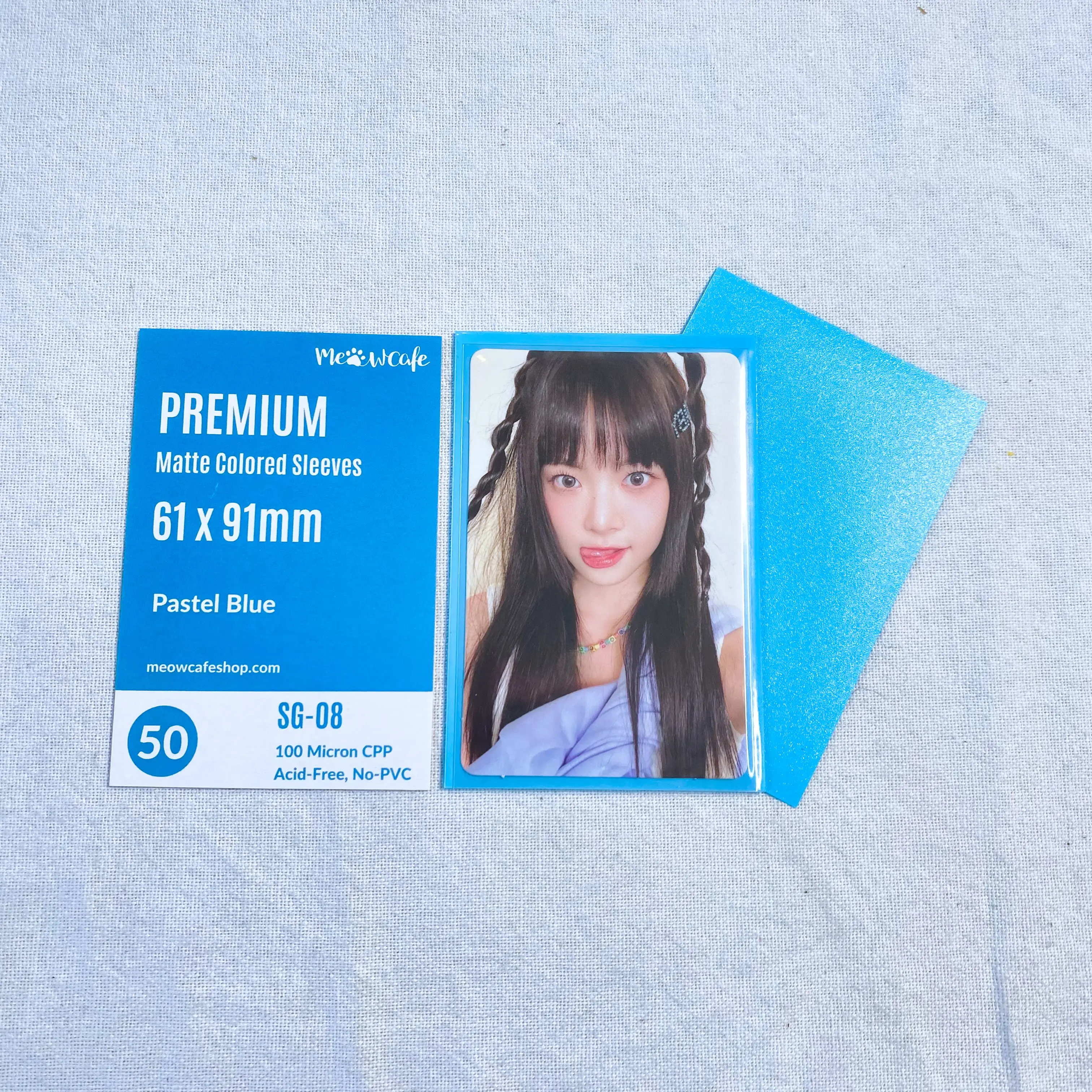 Meowcafe [61x91mm] Premium Colored Sleeves for Kpop Photocard