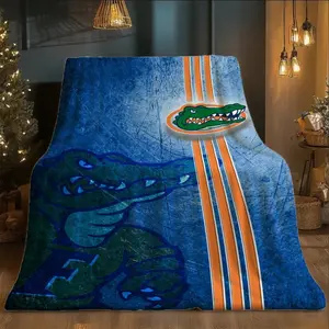 JIT A Florida football creative flannel blanket, Cozy throw blanket - super soft and skin friendly, suitable for sofas, beds, travel, napping, all seasons, machine washable, a holiday gift for parents, as decoration