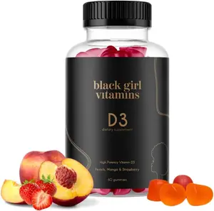BlackGirl Vitamins Vitamin D3 Gummies, for Immune, Energy, and Bone Support, 2000IU (50mcg) Vitamin D per Serving, Vitamin D Gummies