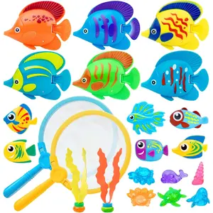 23 Pcs Pool Toys for Kids Bath Toys Dive and Grab Fishing Game Set Diving Toys for Summer Pool Swimming Bath Time