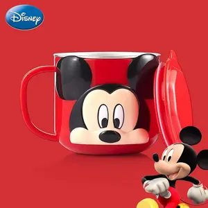 Disney Official Mickey Minnie 260ML Mug, Stainless Steel Lid, Milk Coffee Juice Water Cup, Removable & Easy-Clean Design, Perfect Gift, Stylish Drinkware