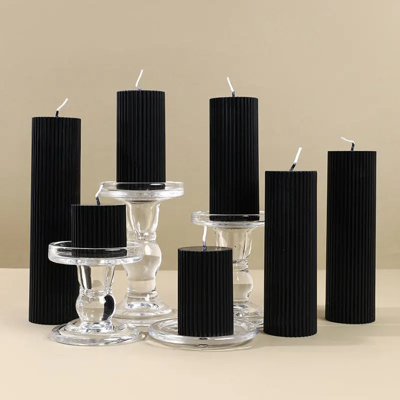 Luxury Black Soy Pillar Candle