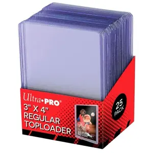 Ultra Pro 3x4 Regular Toploaders - 1 Pack of 25 Regular Toploader Cards - Pokemon, One Piece, Baseball, Basketball, Football and other Trading Card top loader