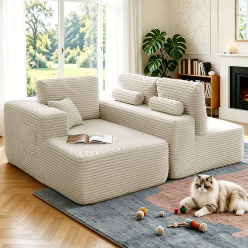 【Sub 2 packages】Niccae 104" Cloud Sectional Sofa with L-Shape Chaise and Side Pockets , Modern Modular Design, Deep Seating, Upholstered Couch for Living Room/Bedroom, No Assembly Required (Plush Fabric), Black, Left-facing,dorm essentials,home decor 【Sub 2 packages】Niccae 104" Cloud Sectional Sofa with L-Shape Chaise and Side Pockets , Modern Modular Design, Deep Seating, Upholstered Couch for Living Room/Bedroom, No Assembly Required (Plush Fabric), Black, Left-facing,dorm essentials,home decor