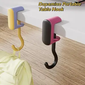 Dopamine Portable Table Hook Punch-free Hanging Bag Hook Student Desk Side Hanging bag Artifact Removable Multi-functional Hooks