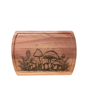 Mushroom Cutting Board, Engraved decor 12 x 8 inches, gift, for her, for him, birthday, magical Chopping