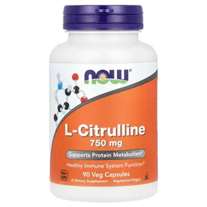 NOW Foods L-Citrulline, 750 mg, 90 Veg Capsules