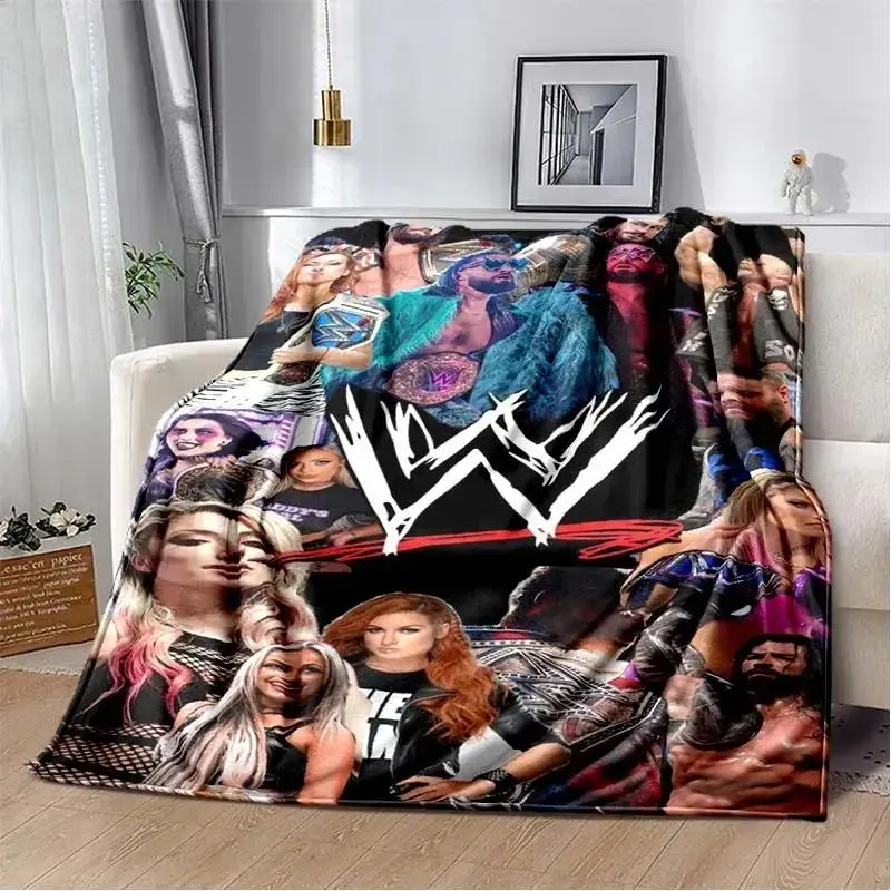 Wrestling-themed printed comfort and soft blanket, suitable for sofa beds, home use, all seasons, portable, and as a gift. Suitable for men, women, and children of all ages.