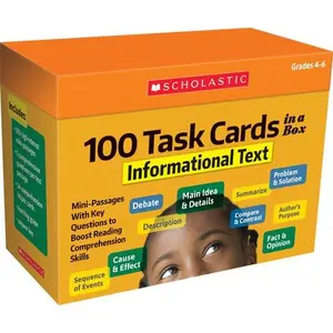 100 Task Cards in a Box: Informational Text -- Scholastic, Hardcover