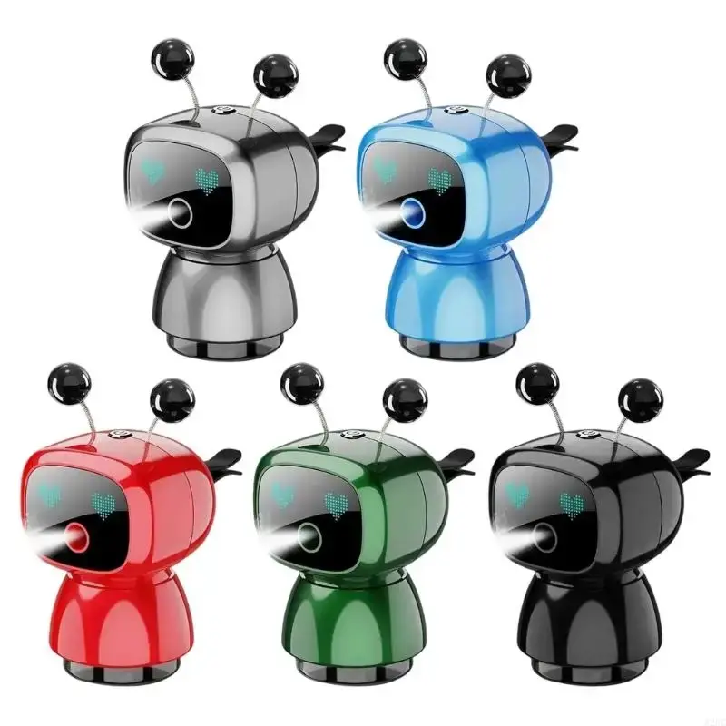 car freshener scent A2UC Robot Car Air Freshener Vent Clip Fragrances Ornament Quiet Operate Diffuser Scent for Long Lasting Fragrances document  holder carbon  fiber headrest cover fragranco  a Chauffeur Scented Oil little  trees  air  freshner wacker x
