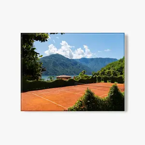 Tennis Dreams Artistic Glass Print, Home Wall Decor Photo, Room Decoration Poster