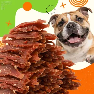 HELETY Real Duck Breast Jerky Dog Training Treats, Low Fat Soft Chews, Premium Quality Rewards Treats for Small & Large Dogs Adult Dogs Easy To Digest