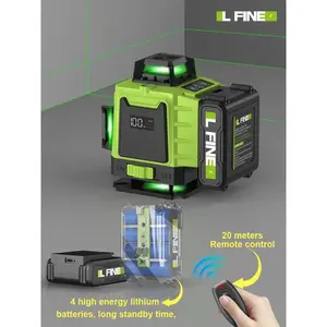 LFINE 3D/4D Laser Level 12/16 Lines Horizontal And Vertical With Remote Control 8 Lines 360 ° Self-leveling Laser Levels