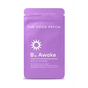The Good Patch B12 Awake Plant-Based Wellness Patch Infused with Caffeine Green Tea & Vitamin B12 for All-Day Energy Boost