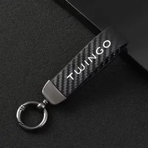 Renault Twingo Carbon Fiber Lightweight Car Keychain Set, Premium Auto Modification Key Fob, Includes Screwdriver & Rings, Batch Number A19961208