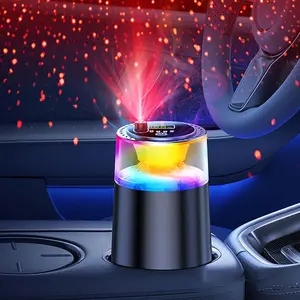Smart Car Air Freshener with RGB Ambient Light, Galaxy Cloud Mist, Auto On/Off, Car Aroma Diffuser, Home, Office, Long-Lasting Scent & Relaxing Light