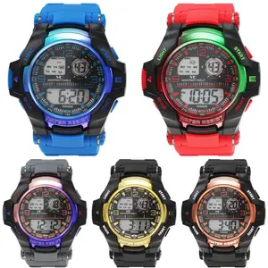54mm Men's Women Sport Alarm Army Military Digital Waterproof Quartz Wrist Watch Casual