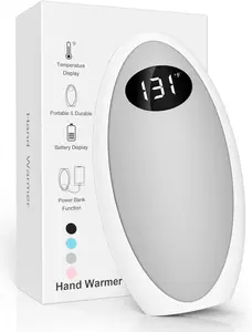 Hand Warmer Rechargeable, 1-Pack Reusable 5200Mah Hand Warmers Portable Electric Pocket Warmer, USB Battery Powered Power Bank Hand Heater Great for Golf, Hunting, Camping Warm Gifts for Women Men