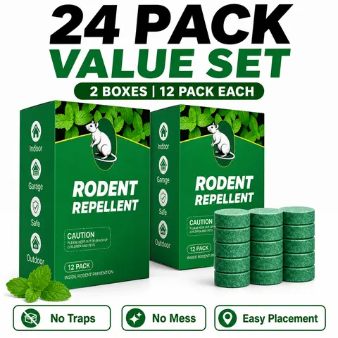 12-Pack Eco-Friendly Pesticide-Free Peppermint Oil Rodent Repellent Balls (Antimicrobial Box Included) - Pet-Friendly Strong-Scent Long-Lasting Pest Repellents for Worms, Gerbils, Tick Repel, Ant Deterrent, Bite Prevention, Indoor Home Bug Control