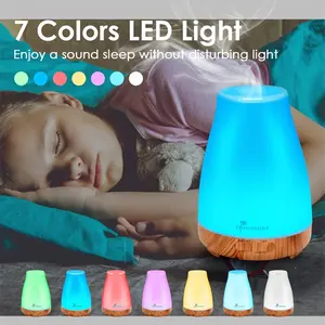 10.14 oz Essential Oil Diffuser, with Remote Control, 7 Color LED Lights, USB Charging - Perfect for Bedroom, Office, Kitchen or Yoga Space Aromatherapy, Humidification
