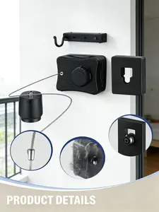 Retractable Clothesline,Wall-Mounted Indoor Clothes Line for Hanging Dry and Wet Clothes on Heavy Duty Outdoor Clothing Lines