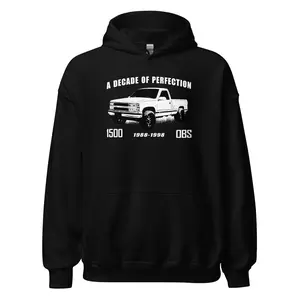 OBS Chevy 1500 Truck Hoodie, Mens GMT400 K1500 Sweatshirt, Silverado Single Cab Pickup T-Shirt