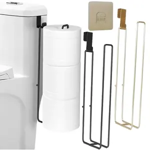 Hanging Toilet Paper Holder, No Drilling Wall Mount, Bathroom & Kitchen Paper Towel Organizer, Bathroom Organizers, Easy Install Design