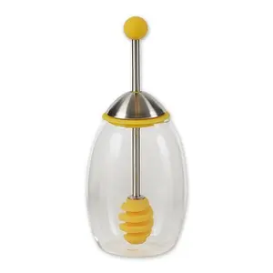 RSVP Honey Jar With Silicone Dipper