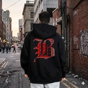 B Bandana Lettering Chicano Clothes Chicana Cholo Lowrider Style Unisex Hoodie, Chicano Clothing, Gangster clothes, Hoodies for men, Men's clothing Streetwear