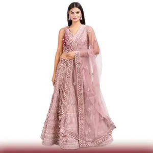 Vibrant Purple Velvet Lehenga