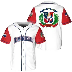 Dominican Republic Baseball Jersey, Dominican Jersey, Flag Pride Jersey Shirt for Men, Women & Kids (DR 8)