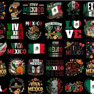 Mexican UV DTF Sticker - 20 Mexican UV DTF Stickers for Decoration