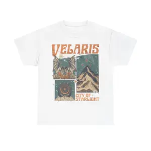 Velaris City of Starlight T-Shirt ACOTAR Booktok Graphic Tee Reading Book Lover Fantasy Story
