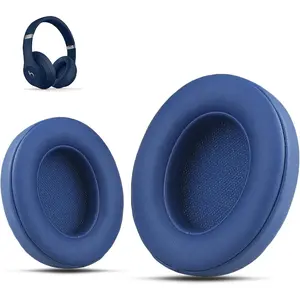 Studio 3 Replacement Ear Pads - Compatible with  Studio 3 & 2 Wired/ (Model B0501/B0500),   Headphones Accessories with Memory , Blue