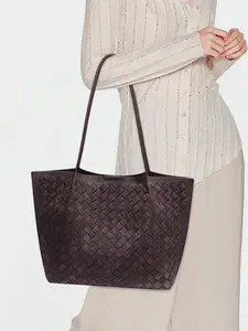 High-Quality Handwoven Underarm Tote Bag, Unique Lightweight Shoulder Bag, Marled Style Woven Tote, Large Capacity Commuter Bag, Daily Use