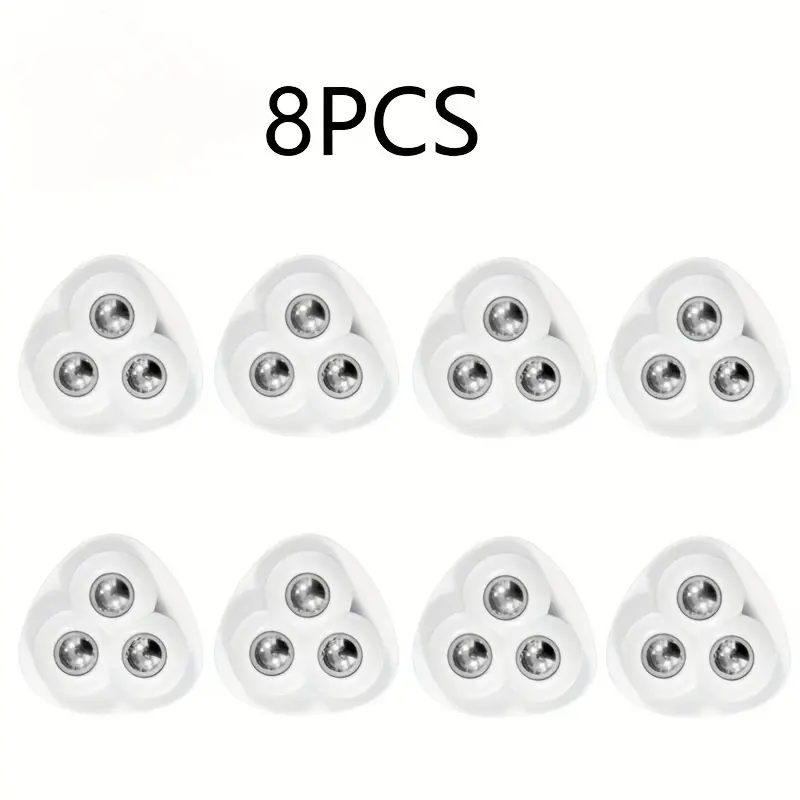 8pcs white