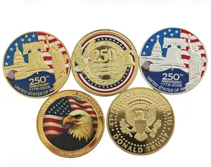 5PCS 250th US Anniversary Commemorative Coin Set - Honor 250 Years of American Independence, 1776-2026 Limited Edition Historical Collectible Gift