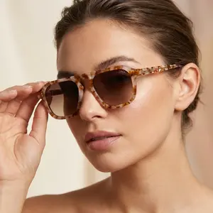 DIMA Cameo Sunglasses - Brown Pearl & Gradient Lenses, UV400 Protection, Unisex Bio-Acetate Frames, 2025 Summer Style, Cyber Monday, Black Friday , His and Hers Gifts , Christmas gifts