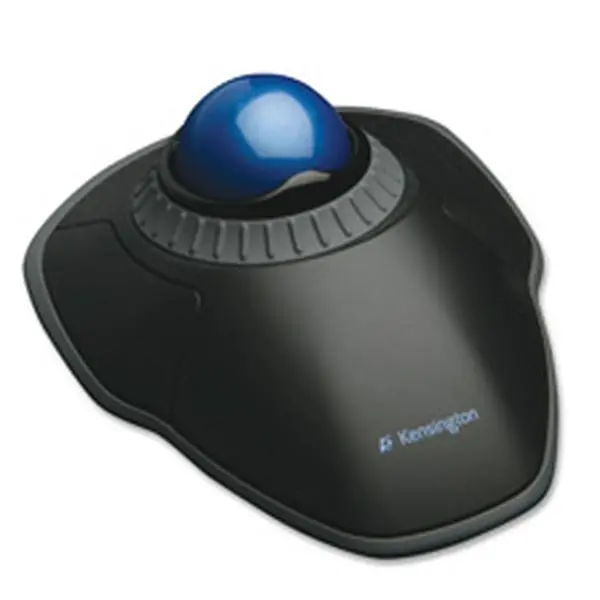 Kensington KMW72337 Trackball w- Scroll Ring- 4-.50in.x5-.50ft.x2in.- Black