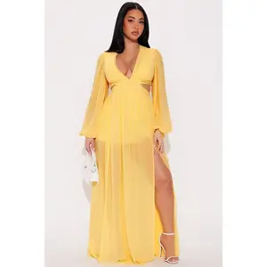 Natalia Maxi Dress - Yellow F