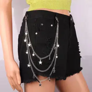 Jewelry Fashion Popular Punk Style Star Multi-layer Pendant Pants Chain All-match Hip-hop Pants Chain Gift