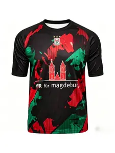 2026 Mens SC Magdeburg Handball Shirt Youth Kids Sportwear Oversized Training Handball Uniform Breathable Unisex Jersey Tee