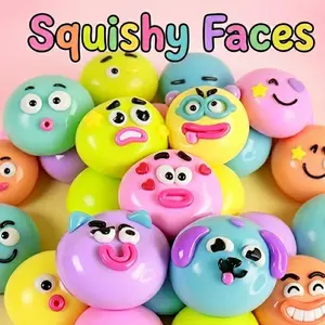 NEW Smushers Squishy, Curiosities Smushers Dog Face Squishy Fidget Toys Slow Rising Fidget Sensory for Anxiety Stress Relief High Density, Squishies Gift for Office Desk Party