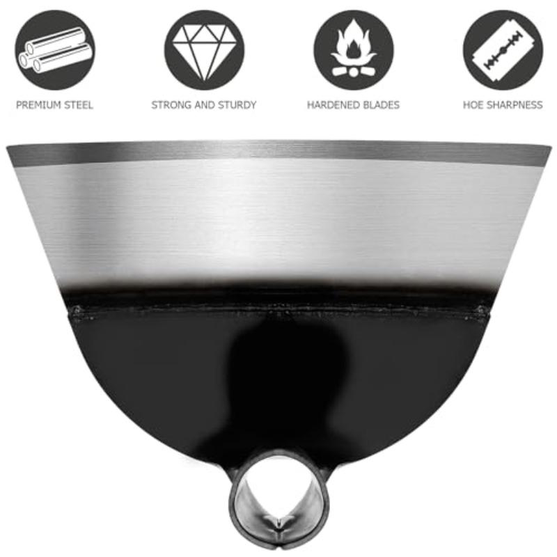 Vaseeka rake Heavy-Duty Carbon Steel Garden Hoe for Weeding & Turf Removal Durable Handheld Tool Metal Construction Ideal for Gardening