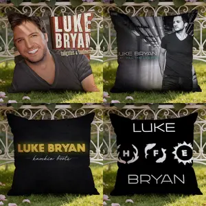American singer Luke Bryan Cushion Cover Ultra-Soft Reversible Plush Pillow Cover Perfect for Car Rides Sofa Lounging Bedroom Relaxation Heartfelt Gift for Family & Friends