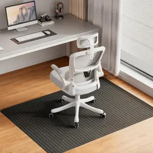 Office Chair Mat for Hardwood Floor, 36"x48" Floor Protector for Under Desk Computer Rolling Chair Mat, Anti-Slip PVC Chair Mats for Office  (Black Brown)