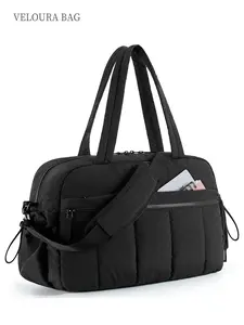 1pc Large Capacity Tote Bag for Women, Multi-Functional Shoulder & Crossbody Bag, Daily Commuter Bag, Soft Nylon Gym & Work Bag with Multi-Pockets, Fits Tablet, Bottle, Cosmetics, Zipper Closure, Perfect for Travel, Fitness, Commuting, Everyday Use