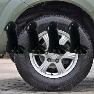 4PCS Funny Pencil Tire Valve Stem Caps for Motorcycles, Car Accessories, Accessories for Car - Prank Valve Stem Covers, Gag Gifts for Riders & Friends on Halloween, Christmas