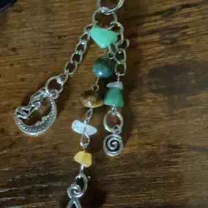 A Geometric Star And Moon Keychain, Featuring a Simple Pastoral Style with an Irregular Stone Design, Perfect for Hanging on a Backpack., Keychain Pendant