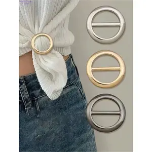 Women's Elegant Metal Scarf Clips - Durable Multifunctional Brooches with Metal Coating, Stylish Accessories for Scarves, T-Shirts, Daily & Party Use